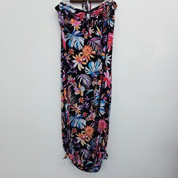 No Boundaries Juniors Plus Size Tropical Floral Halter Maxi Dress 3XL (21) - Picture 5 of 15